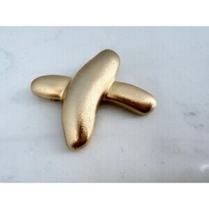 Vintage Brooch Gold Toned Airplane Pin Lapel or Scarf or Clothing Accessory